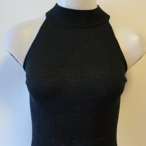 360 SWEATER RIBBED MOCK NECK KNIT TANK TOP XS *